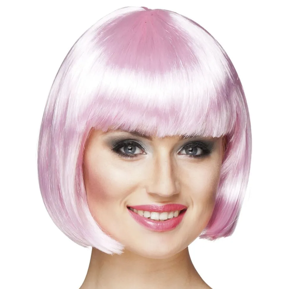 Cabaret Ljusrosa Peruk