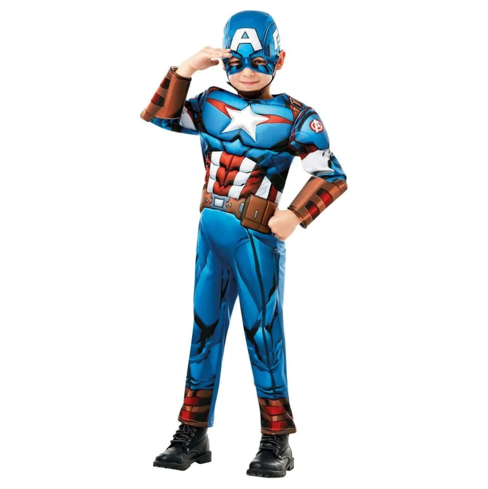 Captain America Deluxe Barn Maskeraddräkt