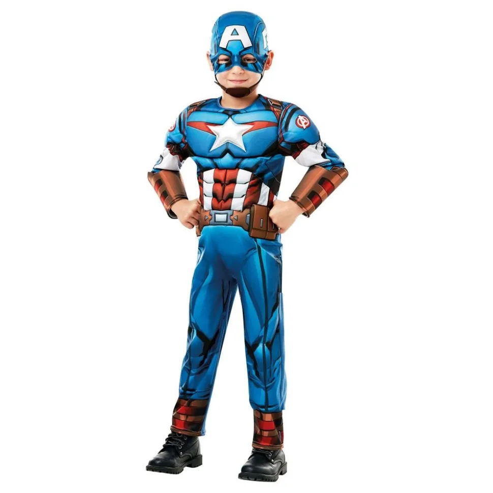 Captain America Deluxe Barn Maskeraddräkt