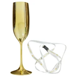 Champagneglas med Studentband Guld