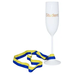 Champagneglas Student med Band
