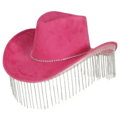 Cowboyhatt Rosa med Strass