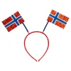 Diadem Glittriga Norska Flaggor