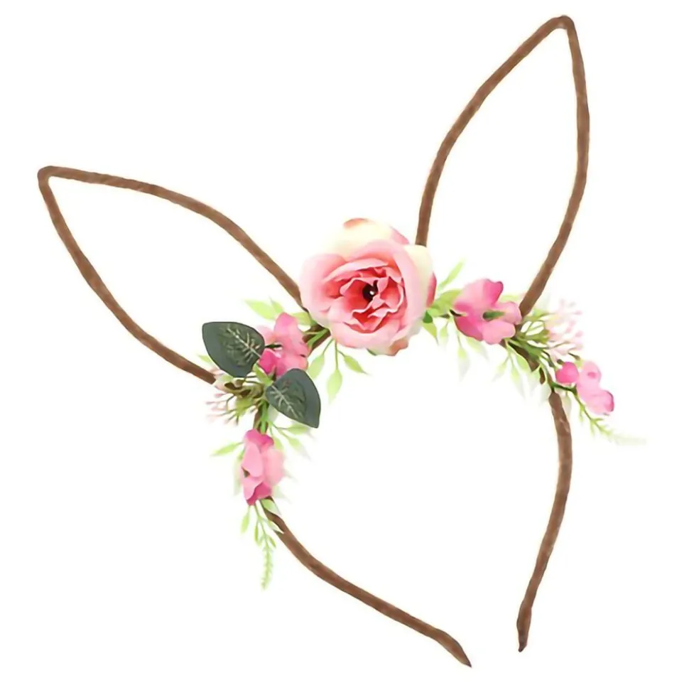 Diadem Kaninöron med Blommor