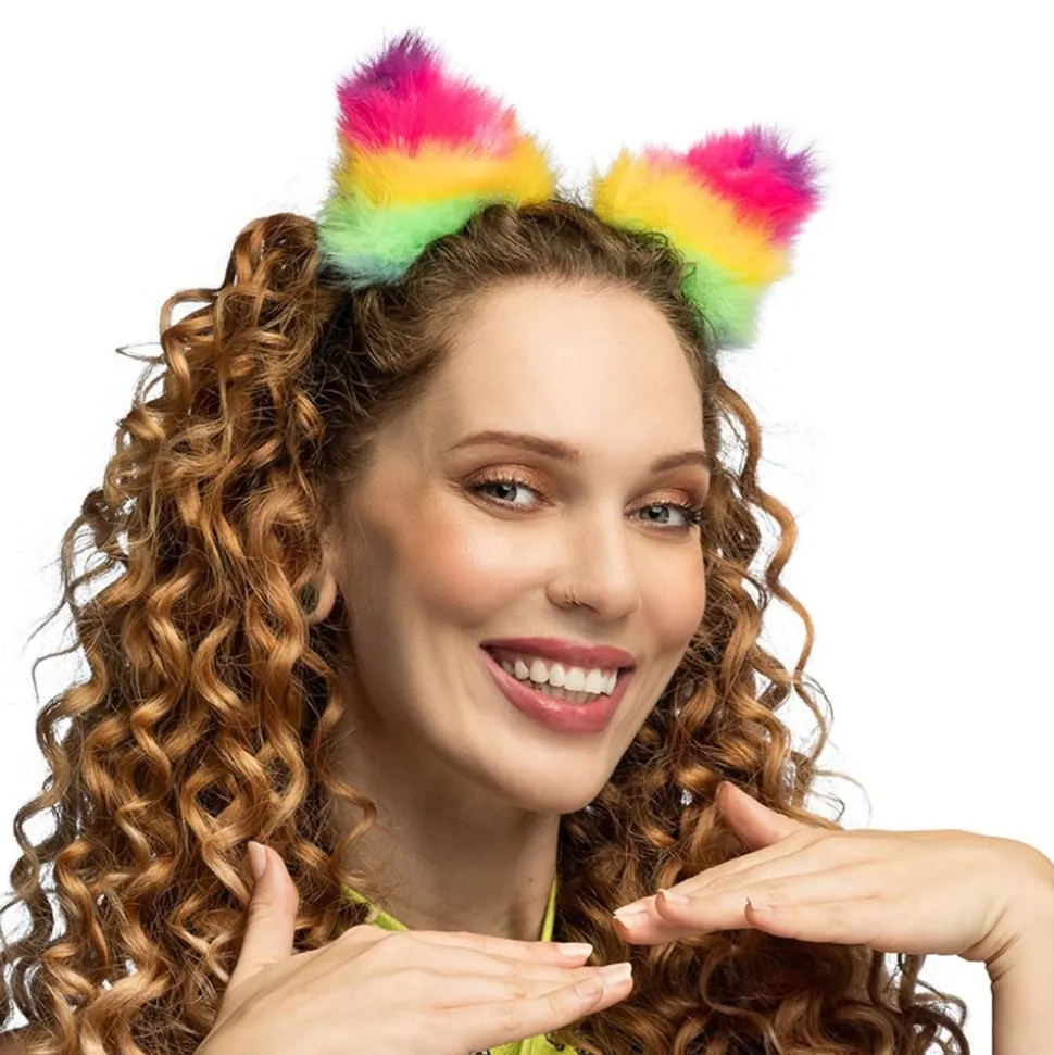 Diadem Kattöron Flerfärgade