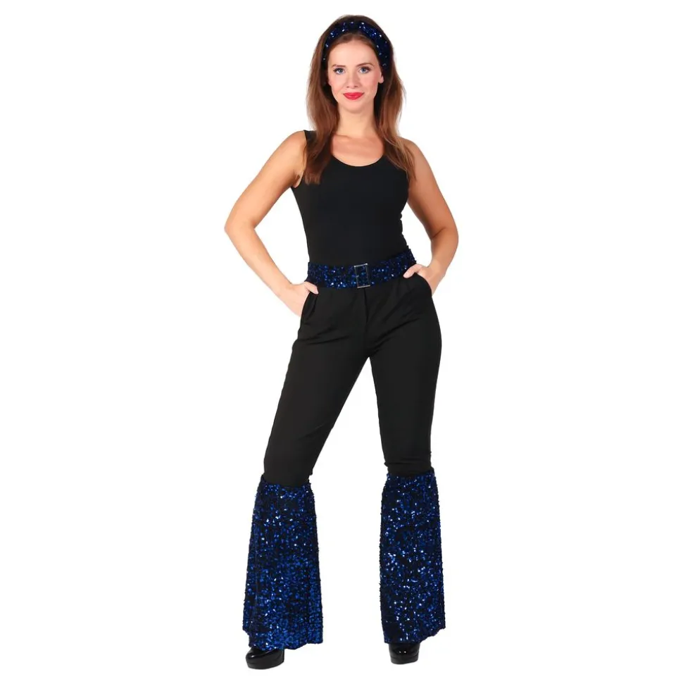 Disco Glitter Blå Maskeraddräkt