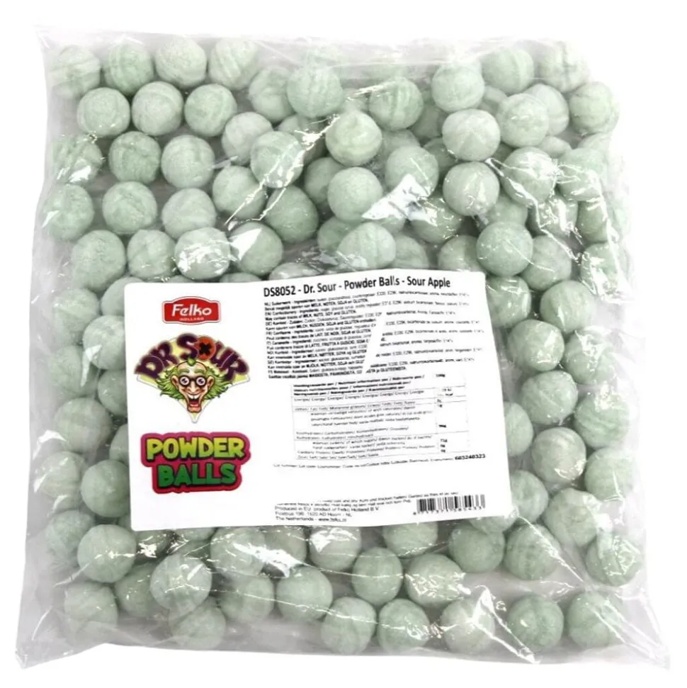 Dr Sour Powder Balls Sour Apple Storpack