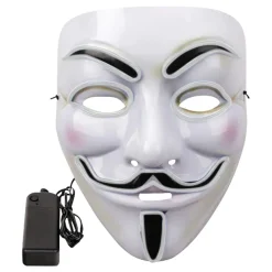 EL Wire V For Vendetta LED Mask