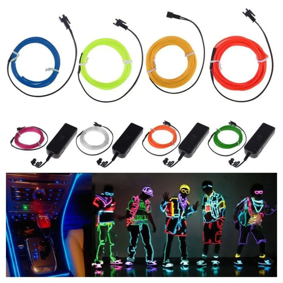 El Wire Batteridriven LED Slinga