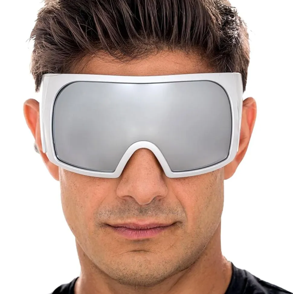 Festivalglasögon Cyber Silver med Spegelvisir