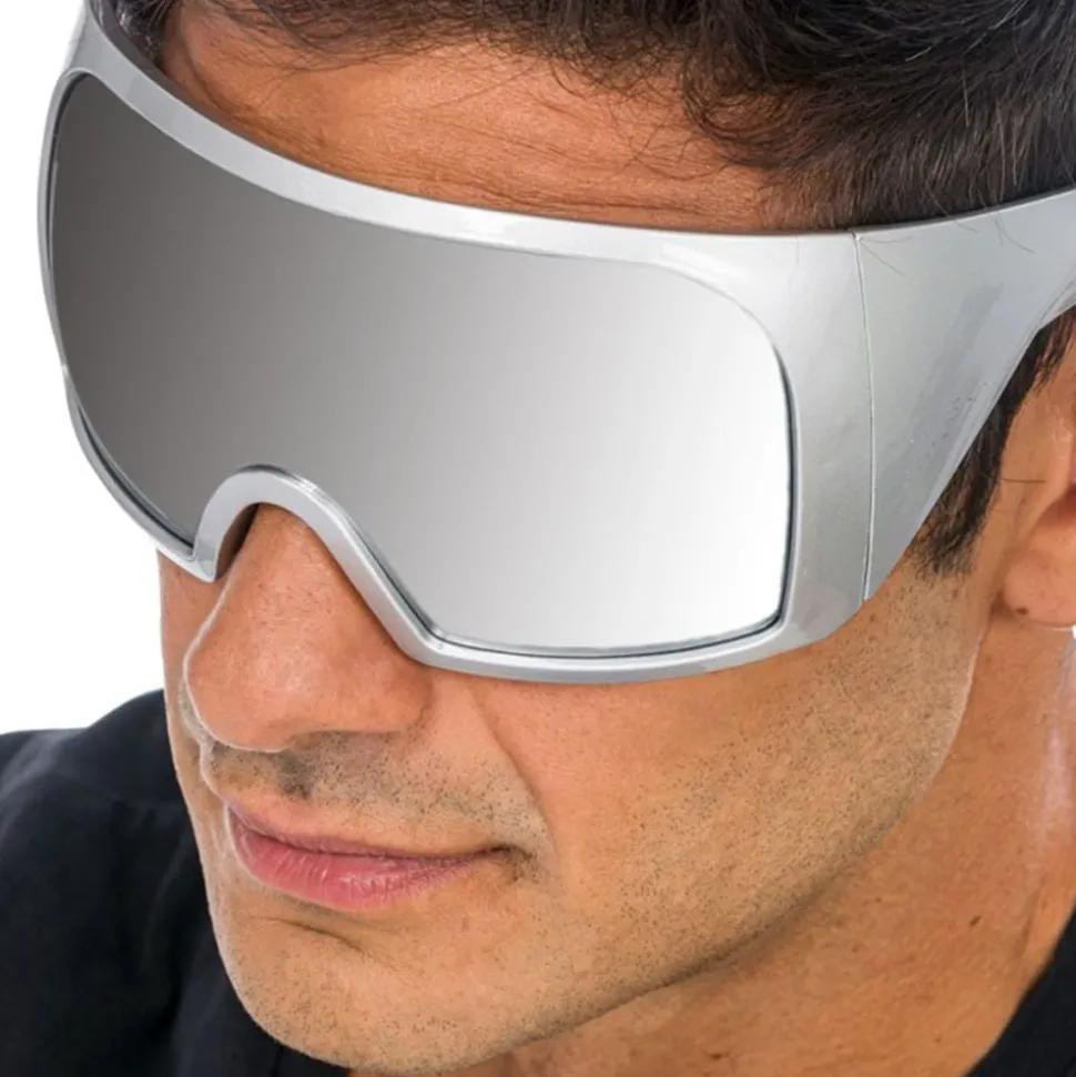 Festivalglasögon Cyber Silver med Spegelvisir