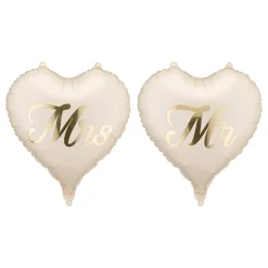 Folieballonger Hjärta Mr & Mrs