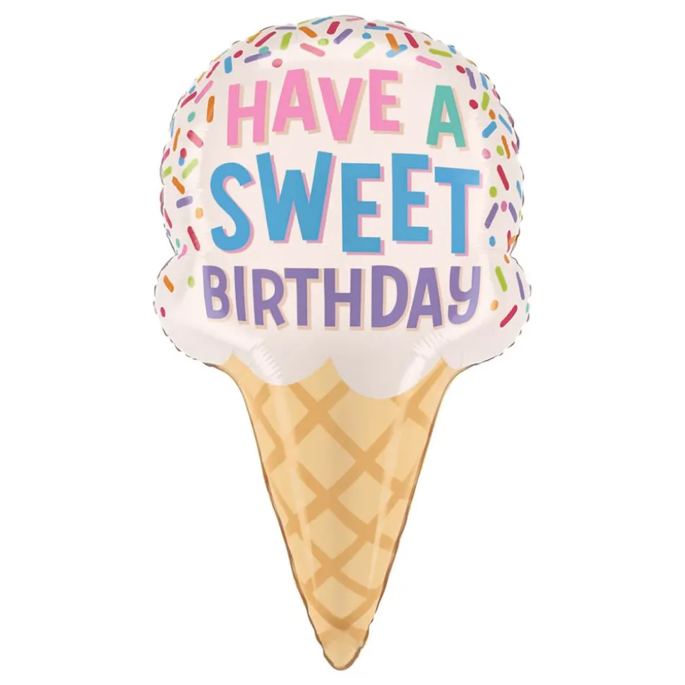 Folieballong Glasstrut Sweet Birthday