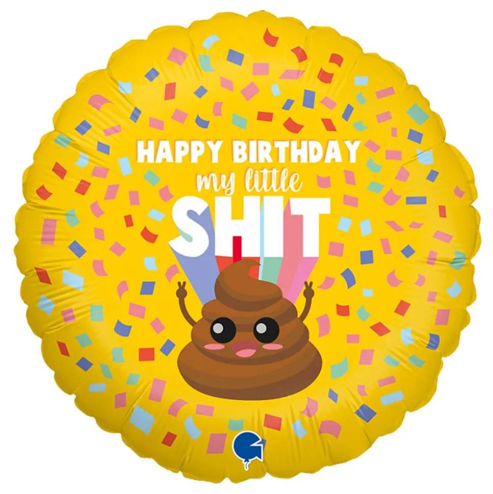 Folieballong Happy Birthday My Little Shit