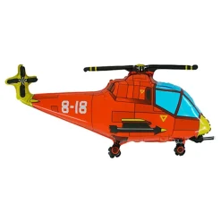 Folieballong Helikopter Röd