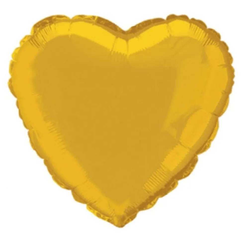 Folieballong Hjärta Guld