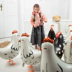 Folieballong Höna Vit