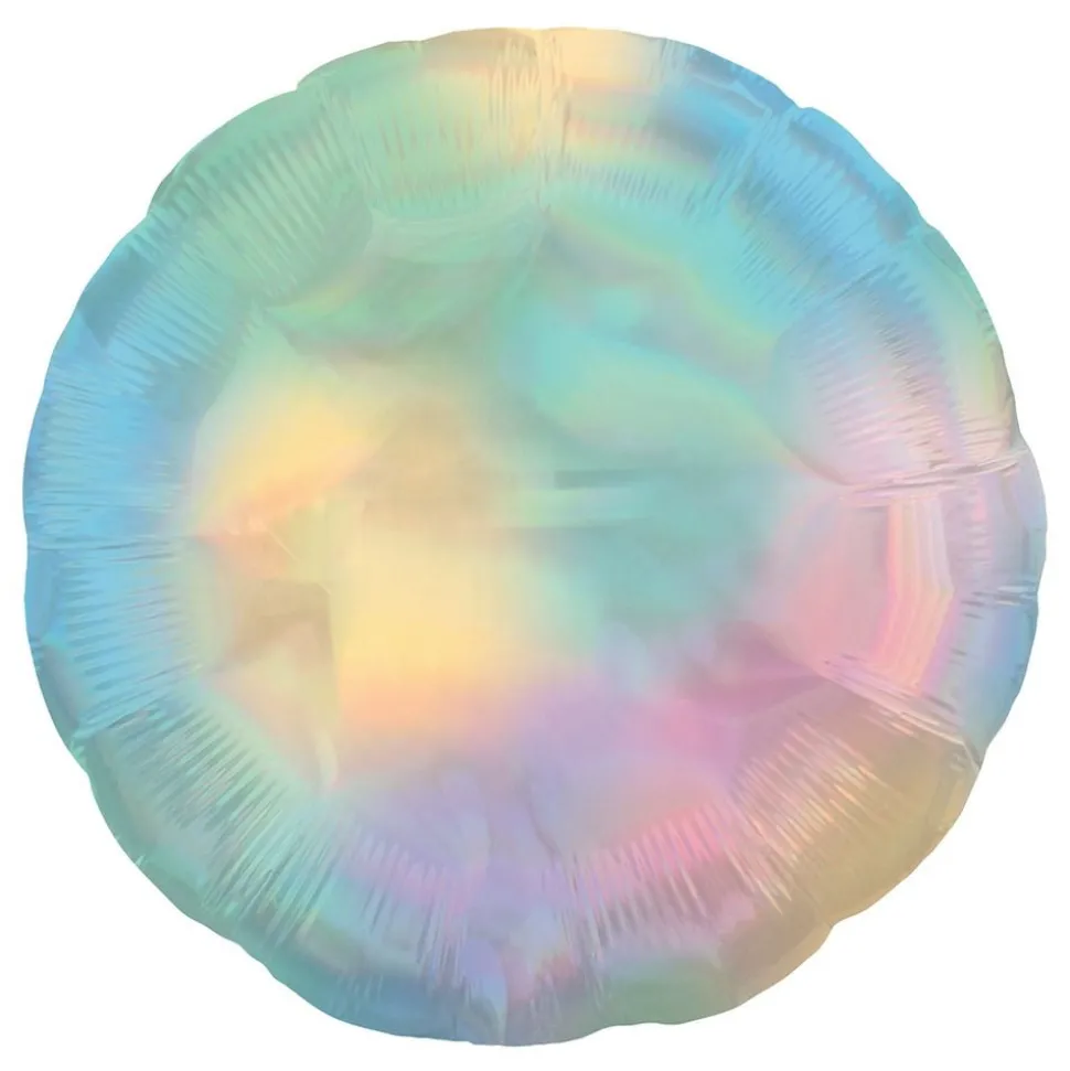 Folieballong Holografisk Regnbåge Pastell
