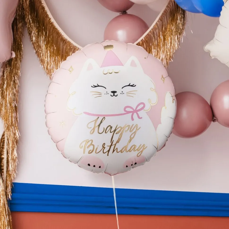 Folieballong Katt Happy Birthday