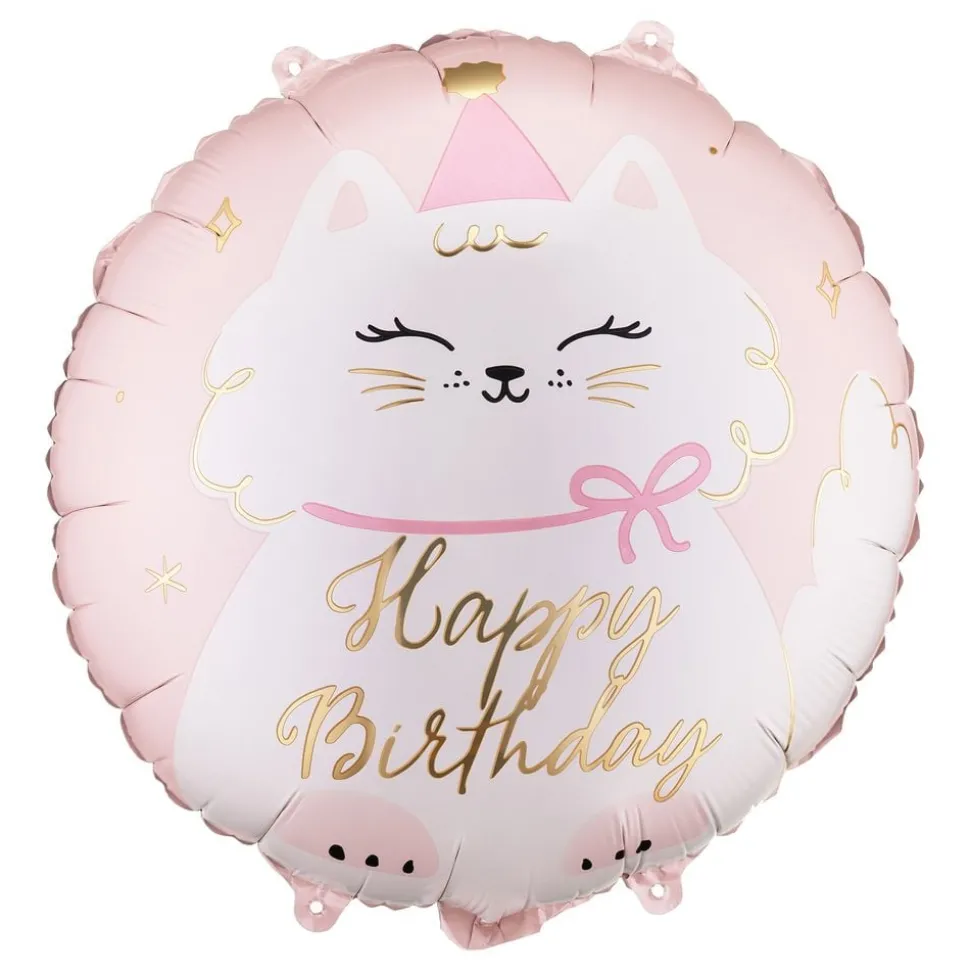 Folieballong Katt Happy Birthday