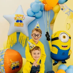Folieballong Minions Stjärna med Tassles
