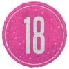 Folieballong 18 Rosa/Silver