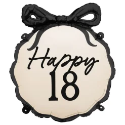 Folieballong Rosett Happy 18