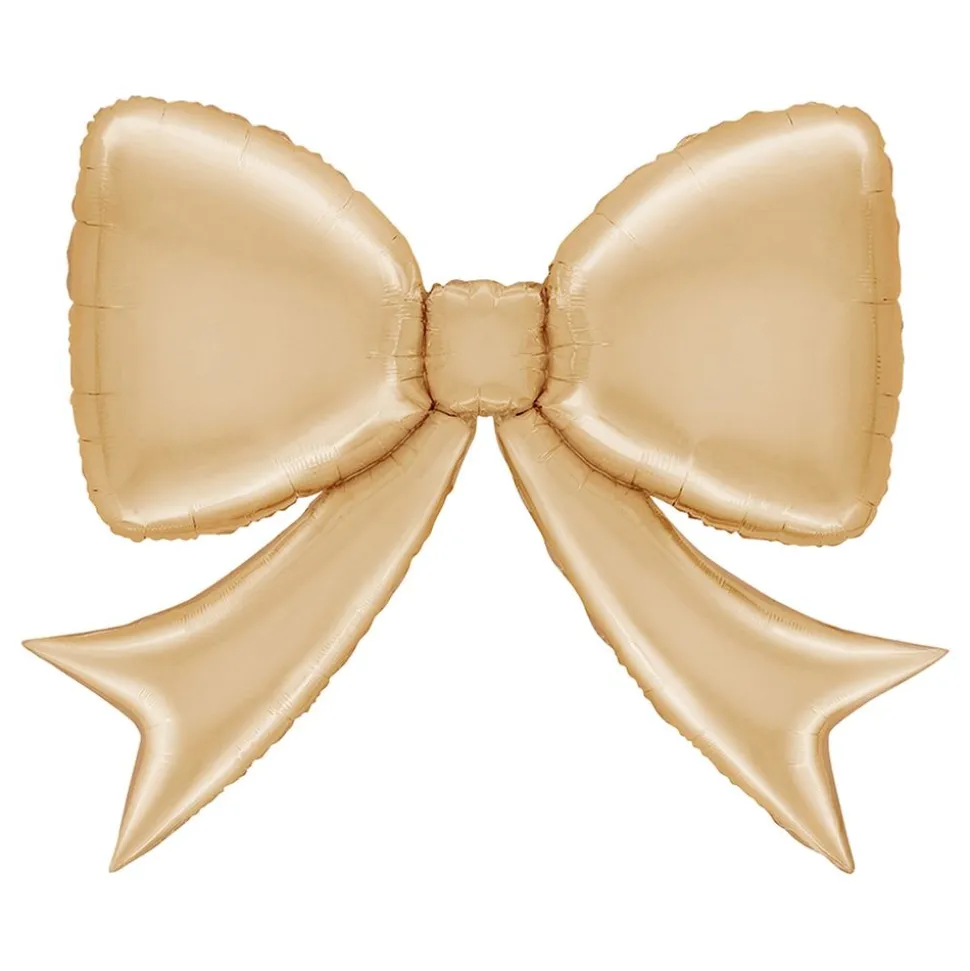 Folieballong Rosett White Gold