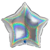 Folieballong Stjärna Glitter Silver