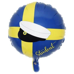 Folieballong Sverige Grattis till Studenten