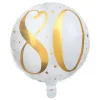 Folieballong 80 Vit/Guld