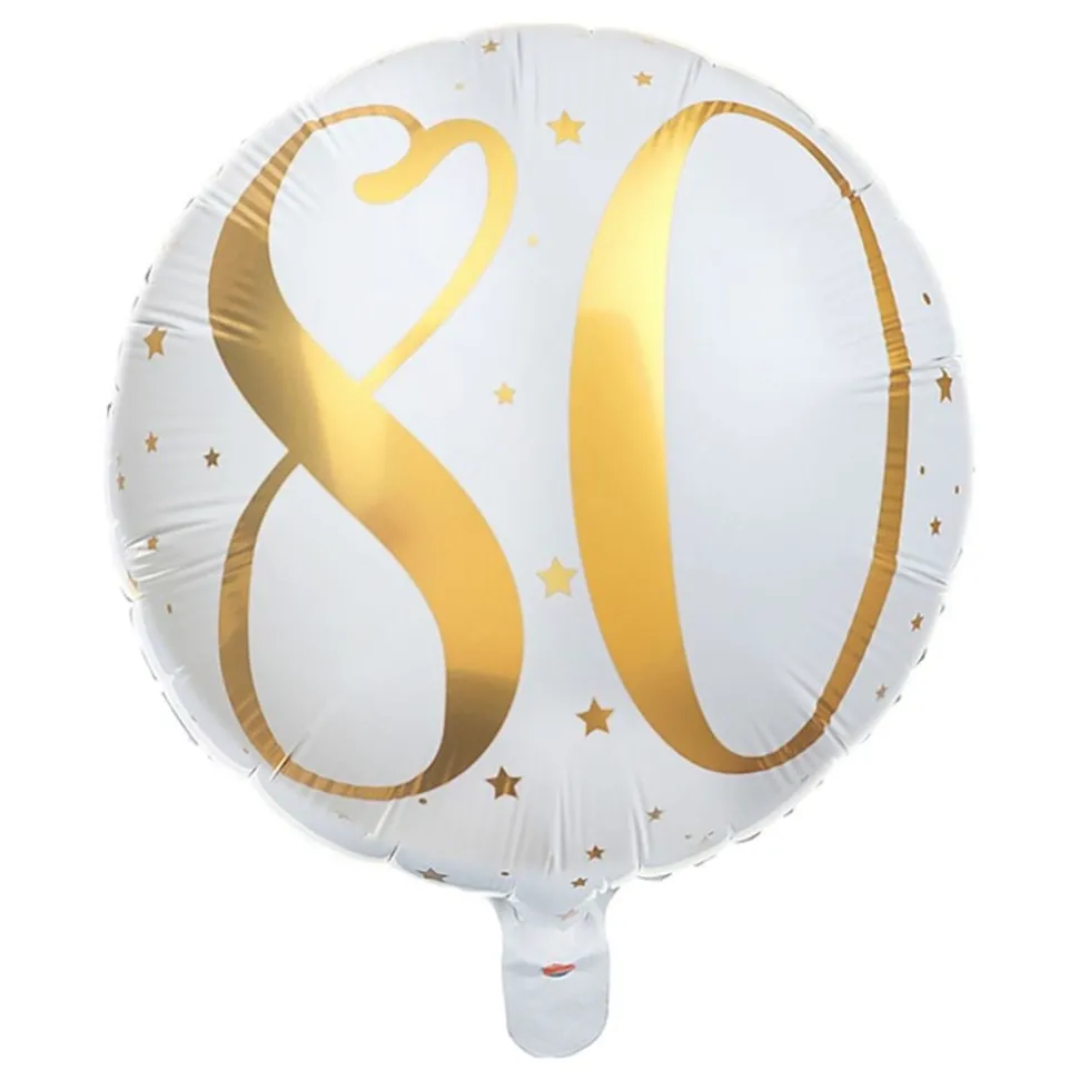 Folieballong 80 Vit/Guld