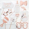 Fotoprops Babyshower Roséguld