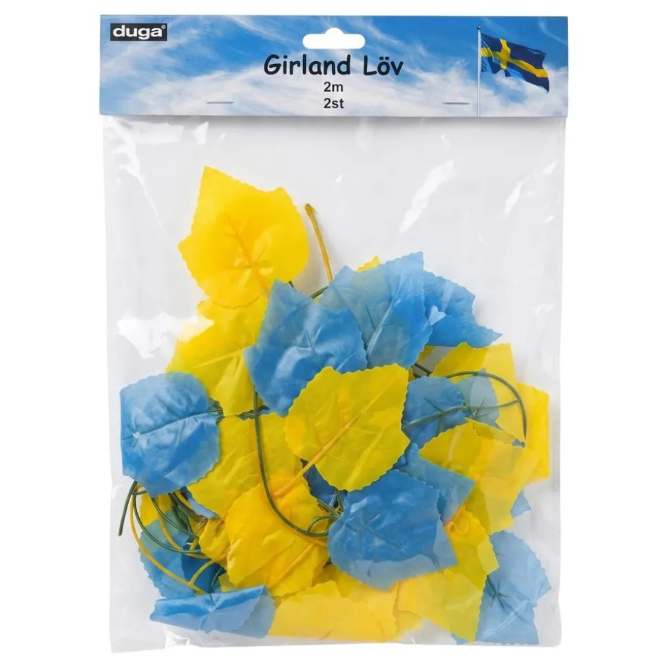 Girlanger Löv Blå/Gul