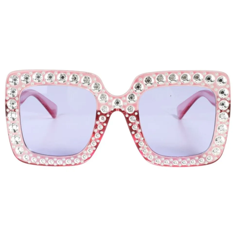 Glasögon Rosa med Strass