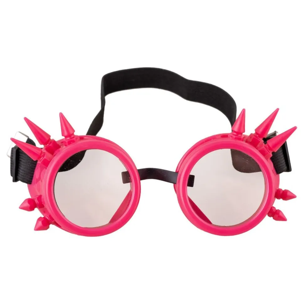 Glasögon Steampunk med Nitar Rosa