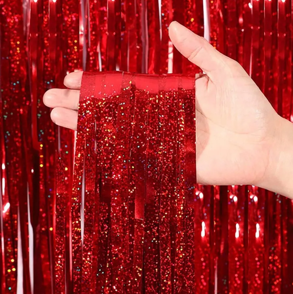 Glitterdraperi Holografiskt