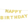 Glittergirlang Happy Birthday Guld