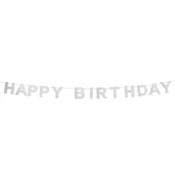 Glittergirlang Happy Birthday Silver