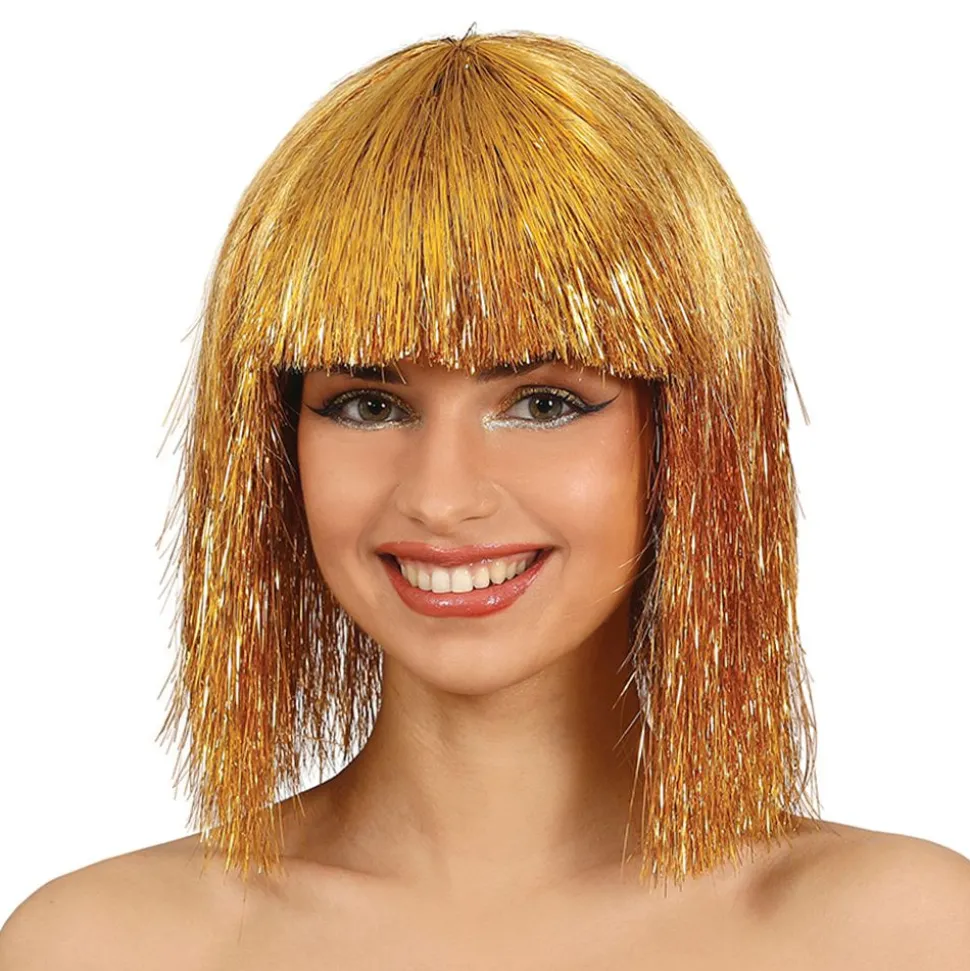 Glitterperuk Deluxe Guld