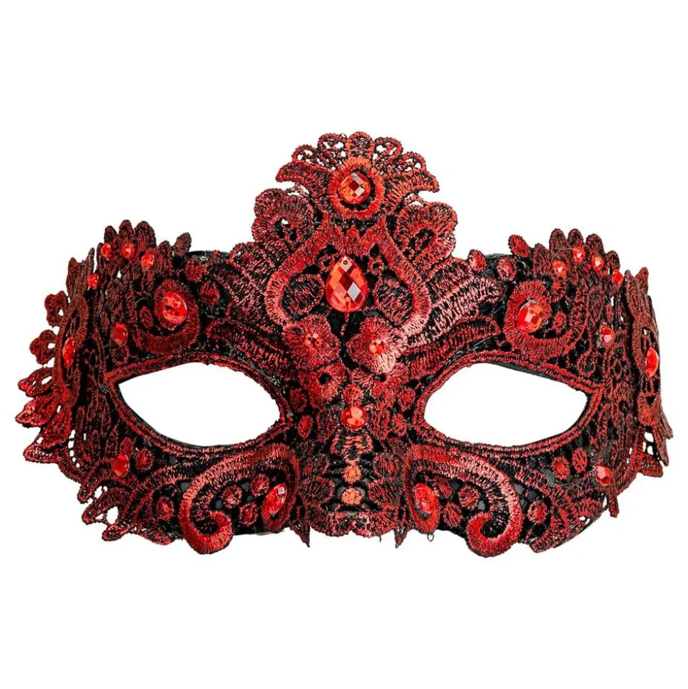 Ögonmask med Strass Röd