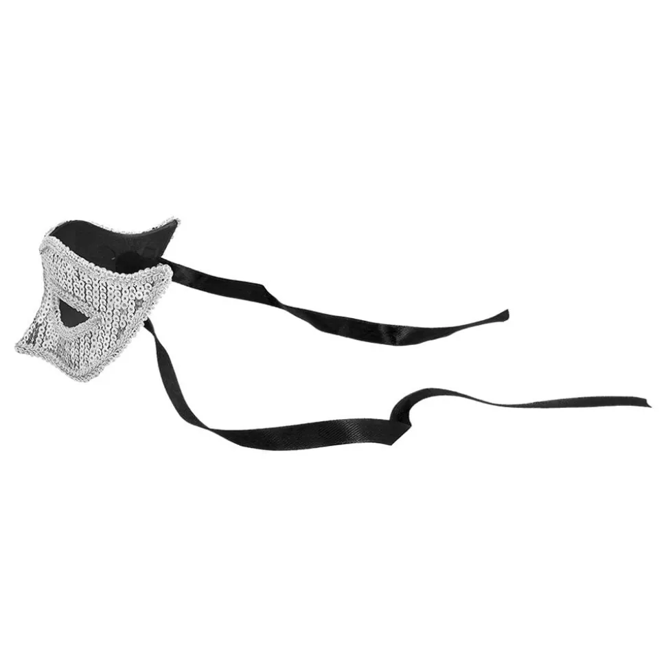 Ögonmask Paljett Venice Silver
