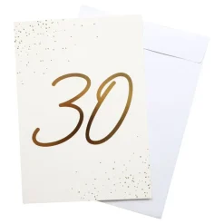 Gratulationskort Guld 30 med Kuvert