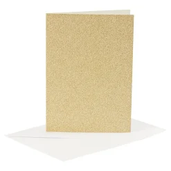 Gratulationskort med Kuvert Guld Glitter