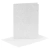 Gratulationskort med Kuvert Silver Glitter
