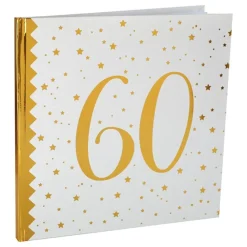 Gästbok 60 Vit/Guld
