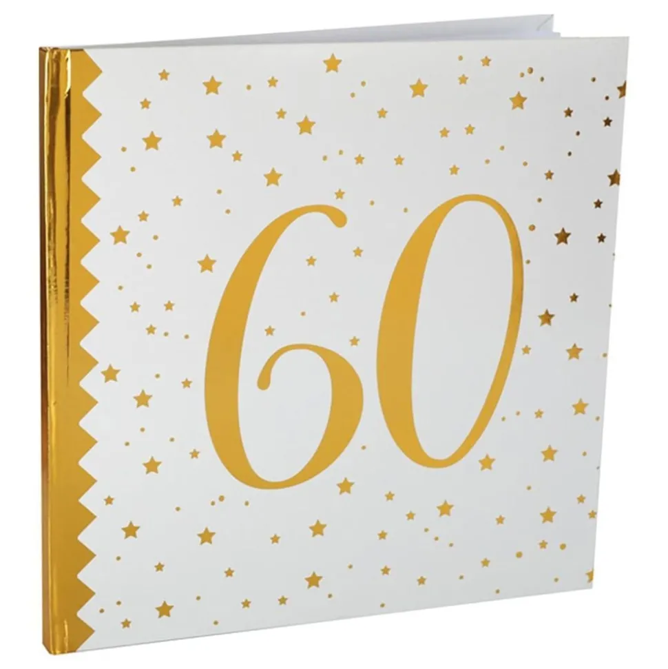 Gästbok 60 Vit/Guld