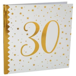 Gästbok 30 Vit/Guld