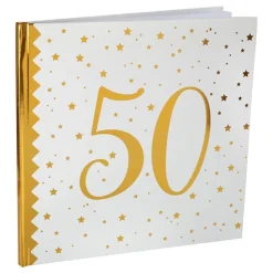 Gästbok 50 Vit/Guld