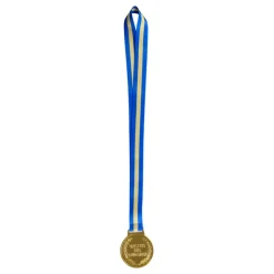 Guldmedalj Grattis Till Studenten med Blågult Band